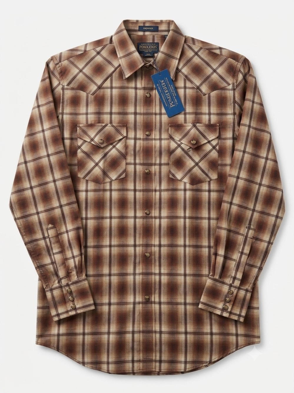 Pendleton Men's Brown Plaid Frontier Shirt
